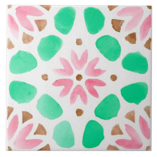 Marokkaans patroon  tegeltje (Voorkant)