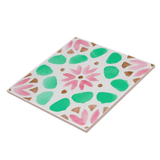 Marokkaans patroon  tegeltje (Zijkant)