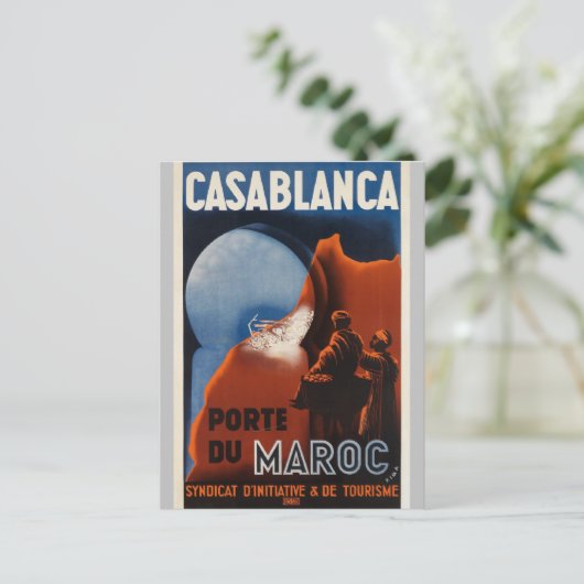  Marokkaans portret met casablanca Briefkaart (Staand voorkant)