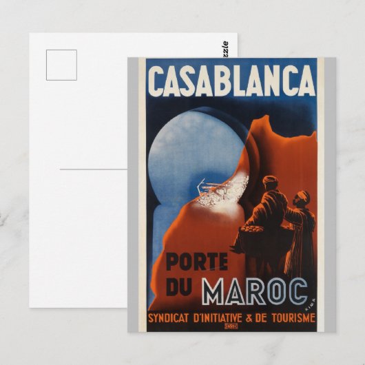  Marokkaans portret met casablanca Briefkaart (Voorkant / Achterkant)