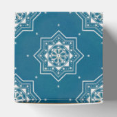 Marokkaans Portugees blauw Azulejos Tile Pattern Bedankdoosjes (Bovenkant)
