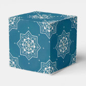 Marokkaans Portugees blauw Azulejos Tile Pattern Bedankdoosjes (Achterkant)