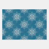Marokkaans Portugees blauw Azulejos Tile Pattern Inpakpapier Vel (Voorkant)