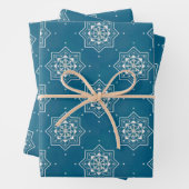 Marokkaans Portugees blauw Azulejos Tile Pattern Inpakpapier Vel (In situ)