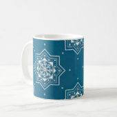 Marokkaans Portugees blauw Azulejos Tile Pattern Koffiemok (Voorkant links)