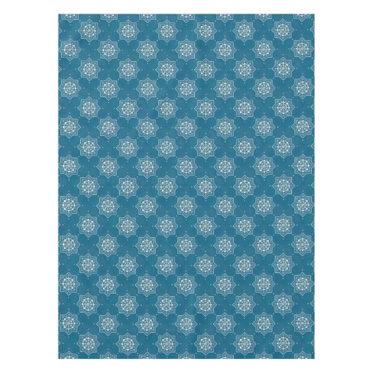 Marokkaans Portugees blauw Azulejos Tile Pattern Tafelkleed (Voorkant)