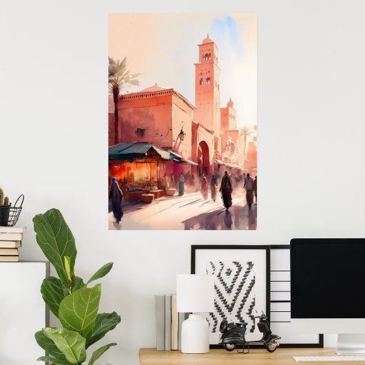 Marokkaans poster (Thuiskantoor)