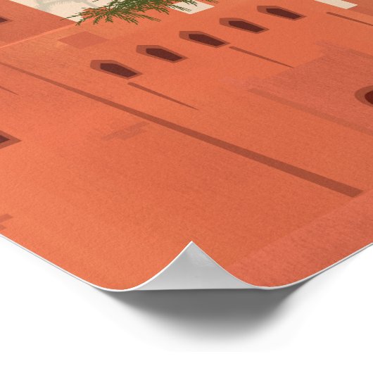 Marokkaans poster voor vintonijnreizen (Hoek)