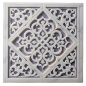 Marokkaans Quatrefoil Ornament Tegeltje (Voorkant)