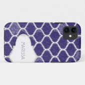 Marokkaans Quatrefoil Trellis Antiek Grunged Damas Case-Mate iPhone Case (Achterkant (horizontaal))