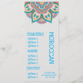 Marokkaans restaurant diner menu (Voorkant)