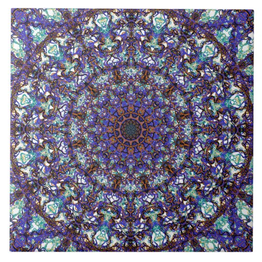 Marokkaans romantisch mandala patroon tegeltje (Voorkant)