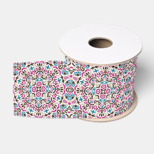 Marokkaans rooster geometrische mandala-huwelijk grosgrain lint