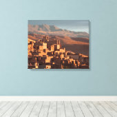 Marokkaans schilderij van Atlas Canvas Afdruk (Insitu (Houten vloer))