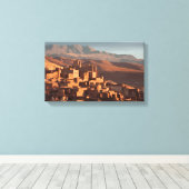 Marokkaans schilderij van Atlas Canvas Afdruk (Insitu (Houten vloer))