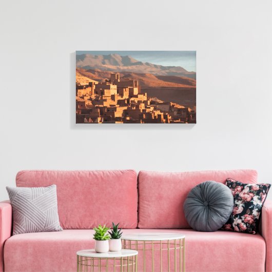 Marokkaans schilderij van Atlas Canvas Afdruk (Insitu (Woonkamer))