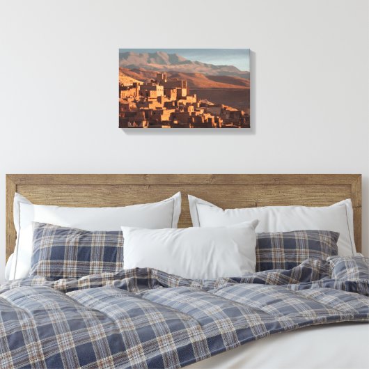 Marokkaans schilderij van Atlas Canvas Afdruk (Insitu (Slaapkamer))
