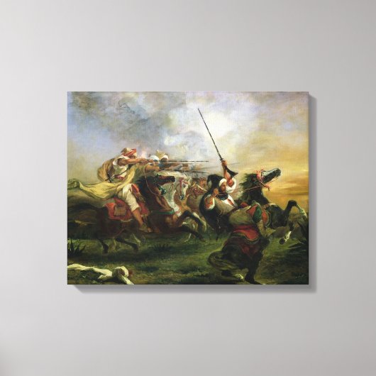 Marokkaans sperma voor militaire actie, 1832 canvas afdruk (Voorkant)