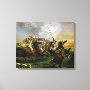 Marokkaans sperma voor militaire actie, 1832 canvas afdruk