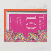 Marokkaans tangerine- en Fuchsietabel nummer Briefkaart (Achterkant)