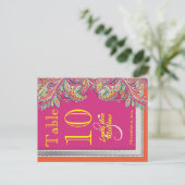Marokkaans tangerine- en Fuchsietabel nummer Briefkaart (Staand voorkant)