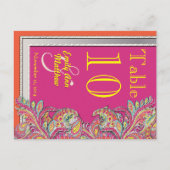 Marokkaans tangerine- en Fuchsietabel nummer Briefkaart (Achterkant)