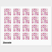 Marokkaans tapijt: Waterverf Tanger Pattern. Vierkante Sticker (Vel)