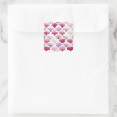 Marokkaans tapijt: Waterverf Tanger Pattern. Vierkante Sticker (Tas)