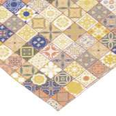 Marokkaans tegelgeel en blauw korte tafelloper (Hoek)