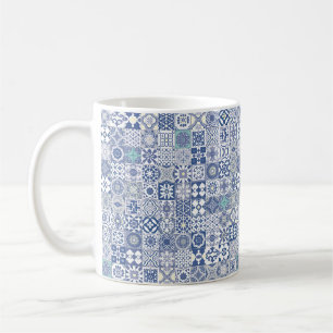 Marokkaans tegelpastelblauw koffiemok