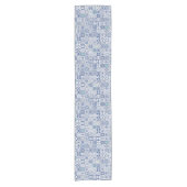 Marokkaans tegelpastelblauw korte tafelloper (Voorkant)