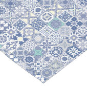 Marokkaans tegelpastelblauw korte tafelloper (Hoek)
