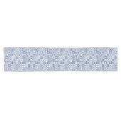 Marokkaans tegelpastelblauw korte tafelloper (Horizontaal)