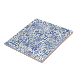 Marokkaans tegelpastelblauw tegeltje