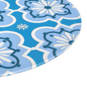 Marokkaans tegelpatroon - blauw en wit snijplank (Hoek)