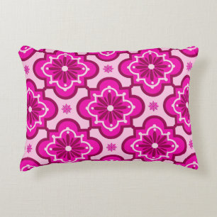 Marokkaans tegelpatroon - Fuchsia Pink Decoratief Kussen