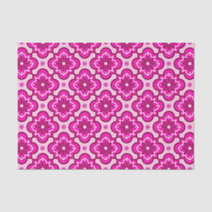 Marokkaans tegelpatroon - Fuchsia Pink Tissuepapier