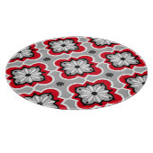 Marokkaans tegelpatroon - grijs en rood snijplank (Hoek)