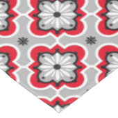 Marokkaans tegelpatroon - grijs en rood tafelkleed (Gekanteld)
