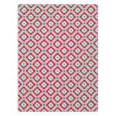 Marokkaans tegelpatroon - grijs en rood tafelkleed (Voorkant)