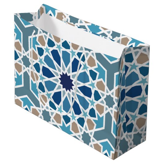 Marokkaans tegelpatroon groot cadeauzakje (Voorkant Gekanteld)