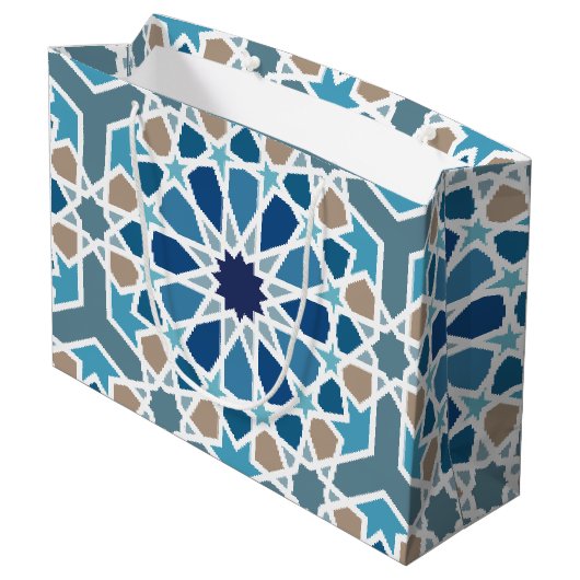 Marokkaans tegelpatroon groot cadeauzakje (Achterkant Gekanteld)