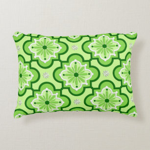 Marokkaans tegelpatroon - Lime Green Accent Kussen