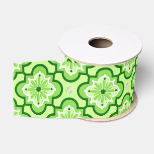 Marokkaans tegelpatroon - Lime Green Grosgrain Lint