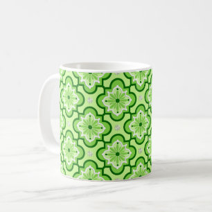 Marokkaans tegelpatroon - Lime Green Koffiemok