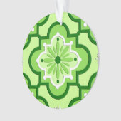 Marokkaans tegelpatroon - Lime Green Ornament (voorkant)