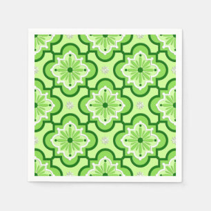 Marokkaans tegelpatroon - Lime Green Servet