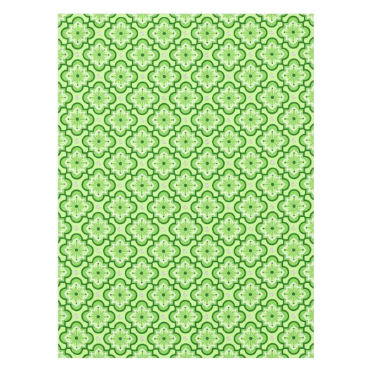 Marokkaans tegelpatroon - Lime Green Tafelkleed (Voorkant)