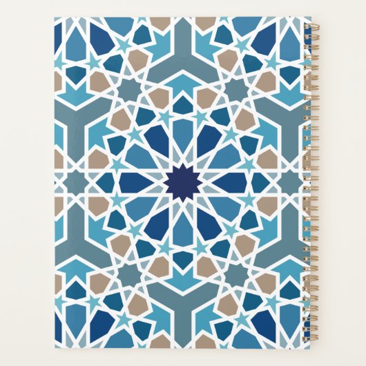 Marokkaans tegelpatroon planner (Achterkant)