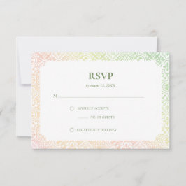 Marokkaans tegelpatroon responskaart RSVP kaartje